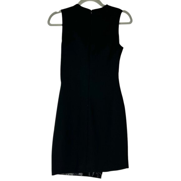 NWT Maje Faux Leather Drape Mini Dress - Picture 3 of 9